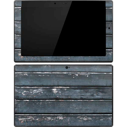 Chipped Blue Wood Surface Pro Tablet Skin